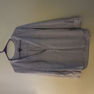 Talbot's black and white blouse